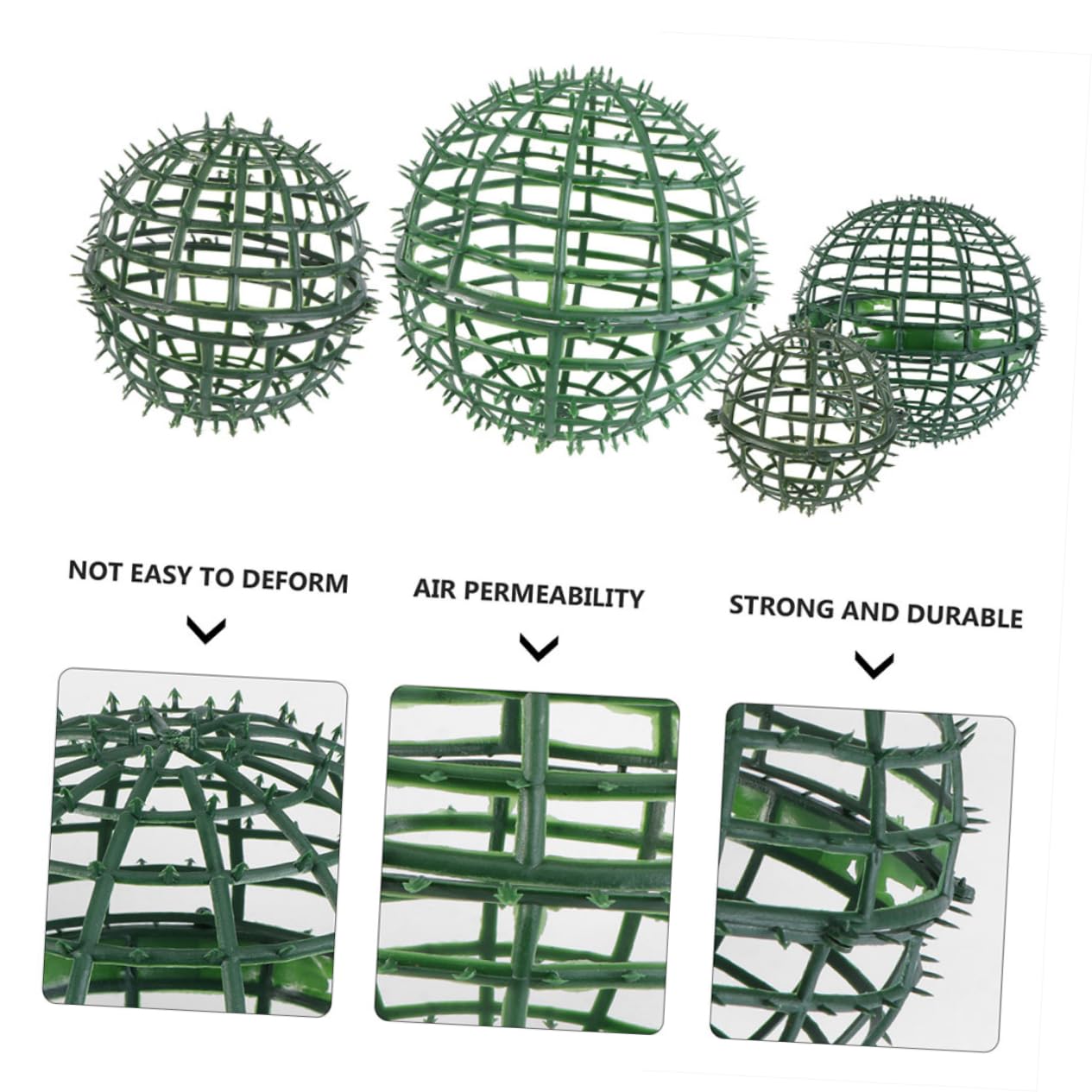 Mobestech Soporte para Bolas de Césped Artificial Reutilizable de Plástico, Juego de 4 Piezas Resistentes para Decoración de Jardín y Fiestas Diseño Estilizado y Delicado