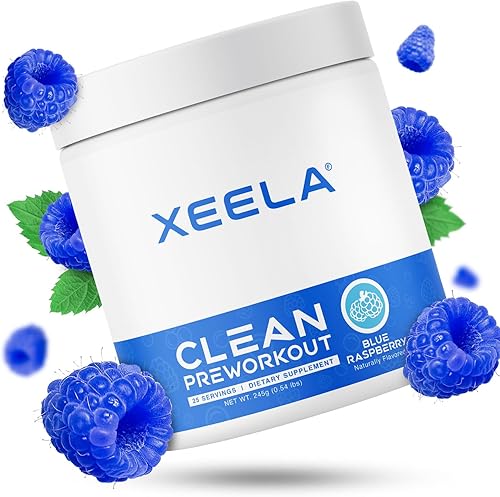 XEELA Polvo para antes del entrenamiento, limpio y probado, sin nerviosismo, seguro y natural, aumenta la energía termogénica, la concentración y la