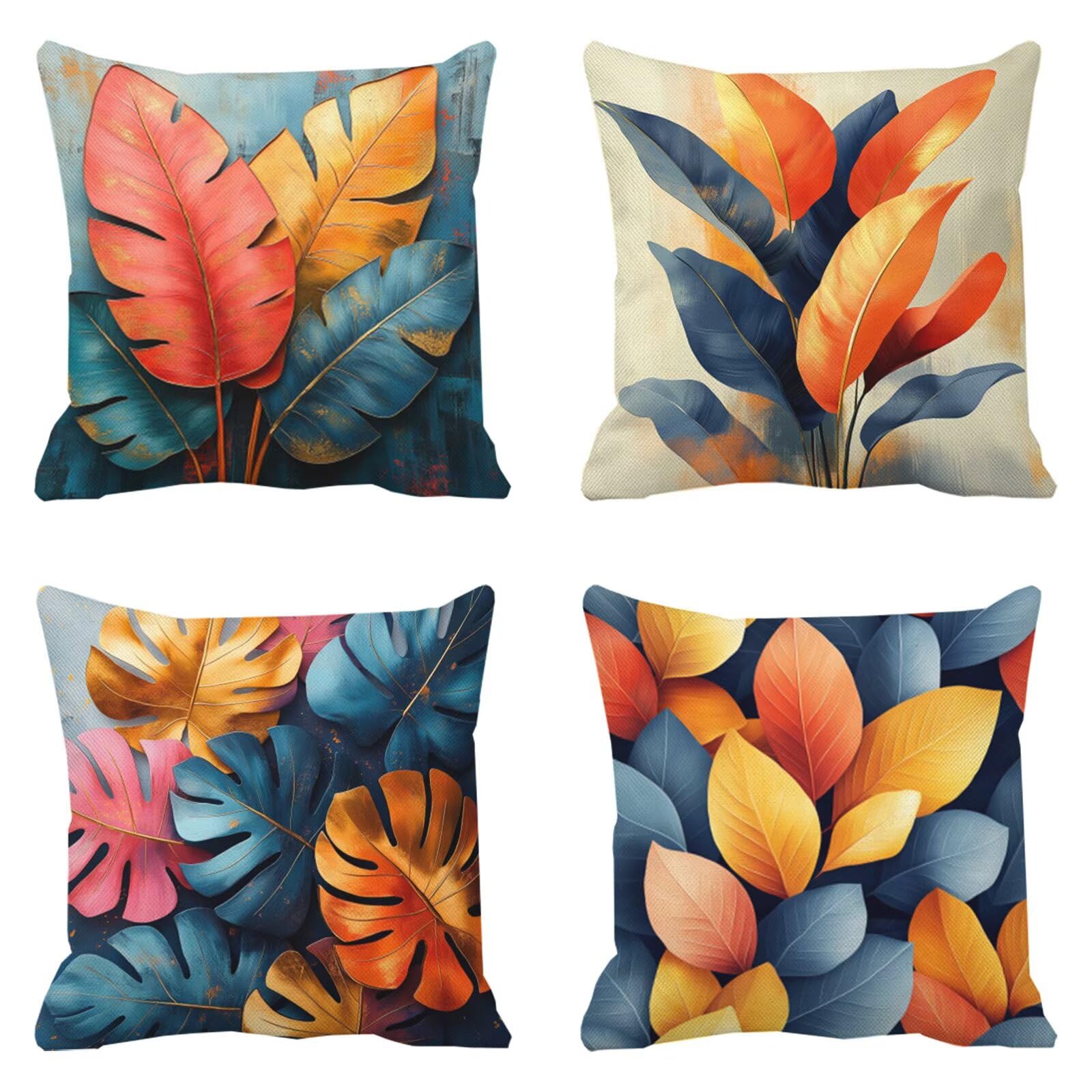 Coussin extérieur imperméable orange et turquoise pour décorer votre salon de jardin