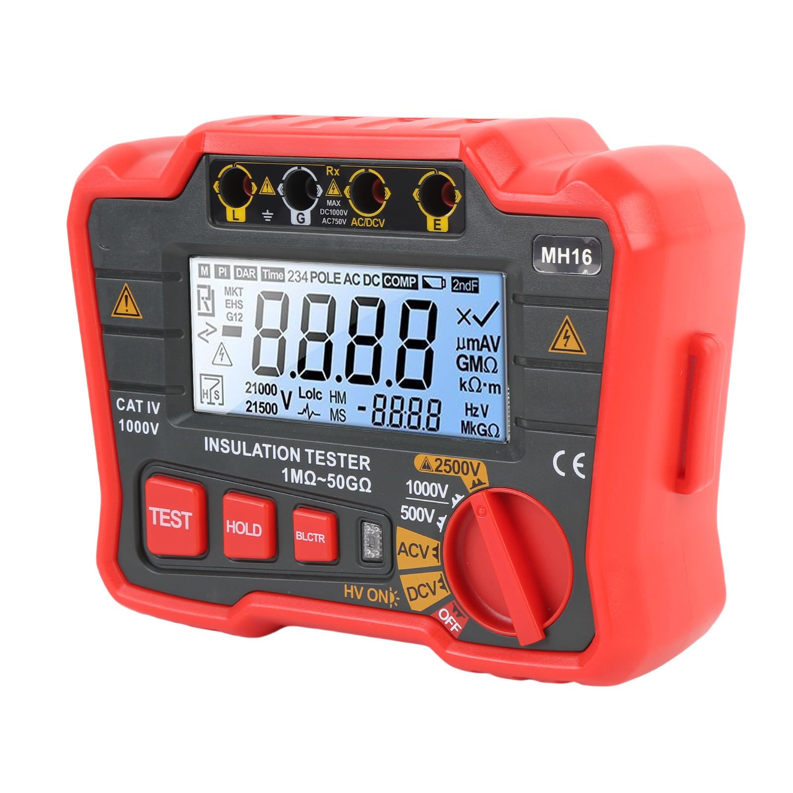 Keenso High Voltage Insulation Resistor Tester 2500V Megohmmeter for