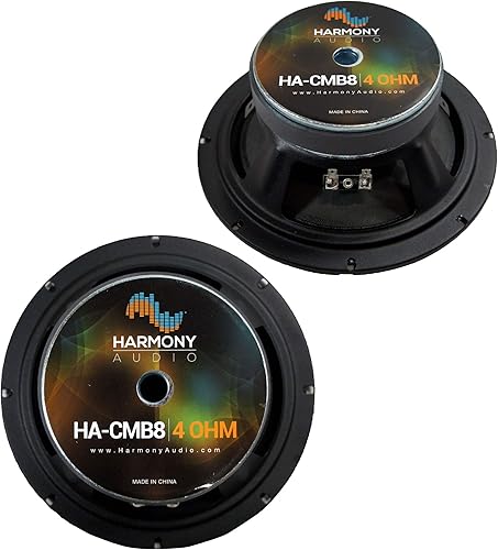 Miniatura 5 de Harmony Audio HA-CMB8 - Altavoces estéreo para coche Cabron Midbass de rango medio de 8 pulgadas, 2 pares