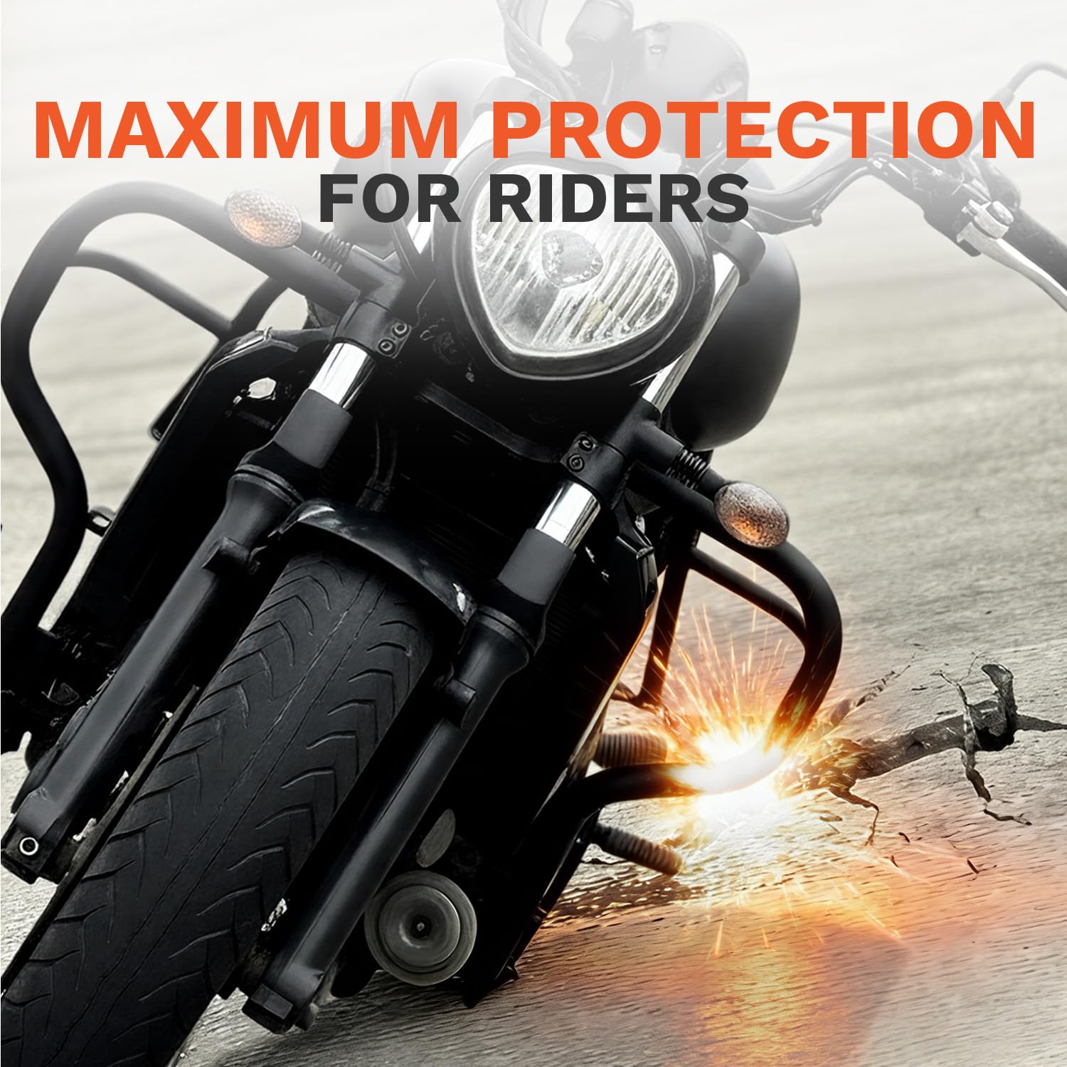 CHIFUN Barras de Choque de Carretera de 1.25 Pulgadas de Repuesto de Acero Grueso para Kawasaki Vulcan S 650 VN650 EN650 2015-2022, Barras de protección de Marco de Motocicleta Negras
