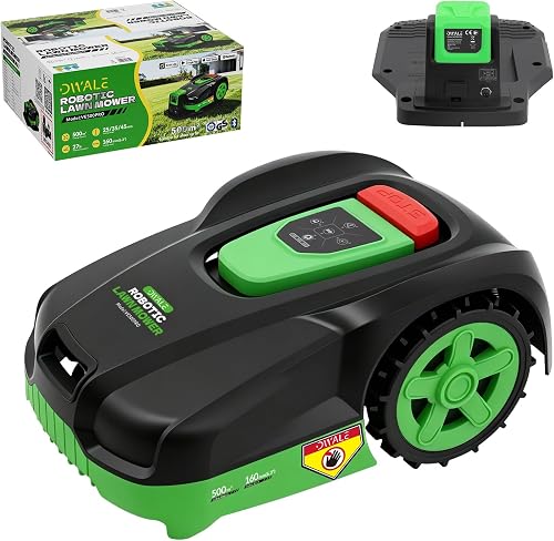 Robot Lawn Mower, for 0.12 Acres,Wire-Free Robotic Lawnmower,with Border Lines,AI Obstacle Avoidance, App Control, 58dB Quiet, Multi-Zone Management