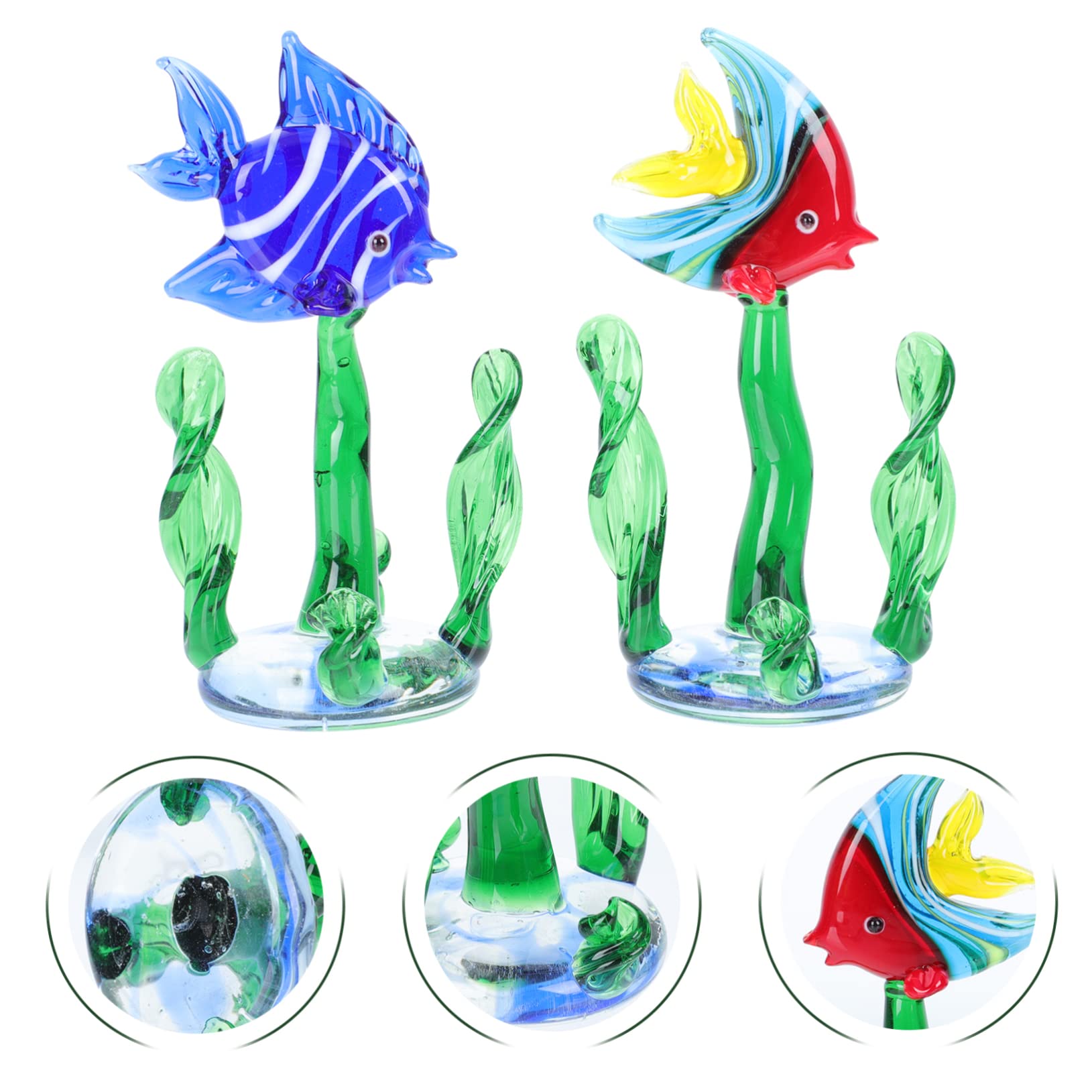 3 set Ornamenti Per Piante Acquatiche Acquari Piante Artificiali Decorazioni Per Piante Acquatiche Piccoli Acquari Galleggianti Mini Multipli Ornamenti Marini 2 pezzi*3
