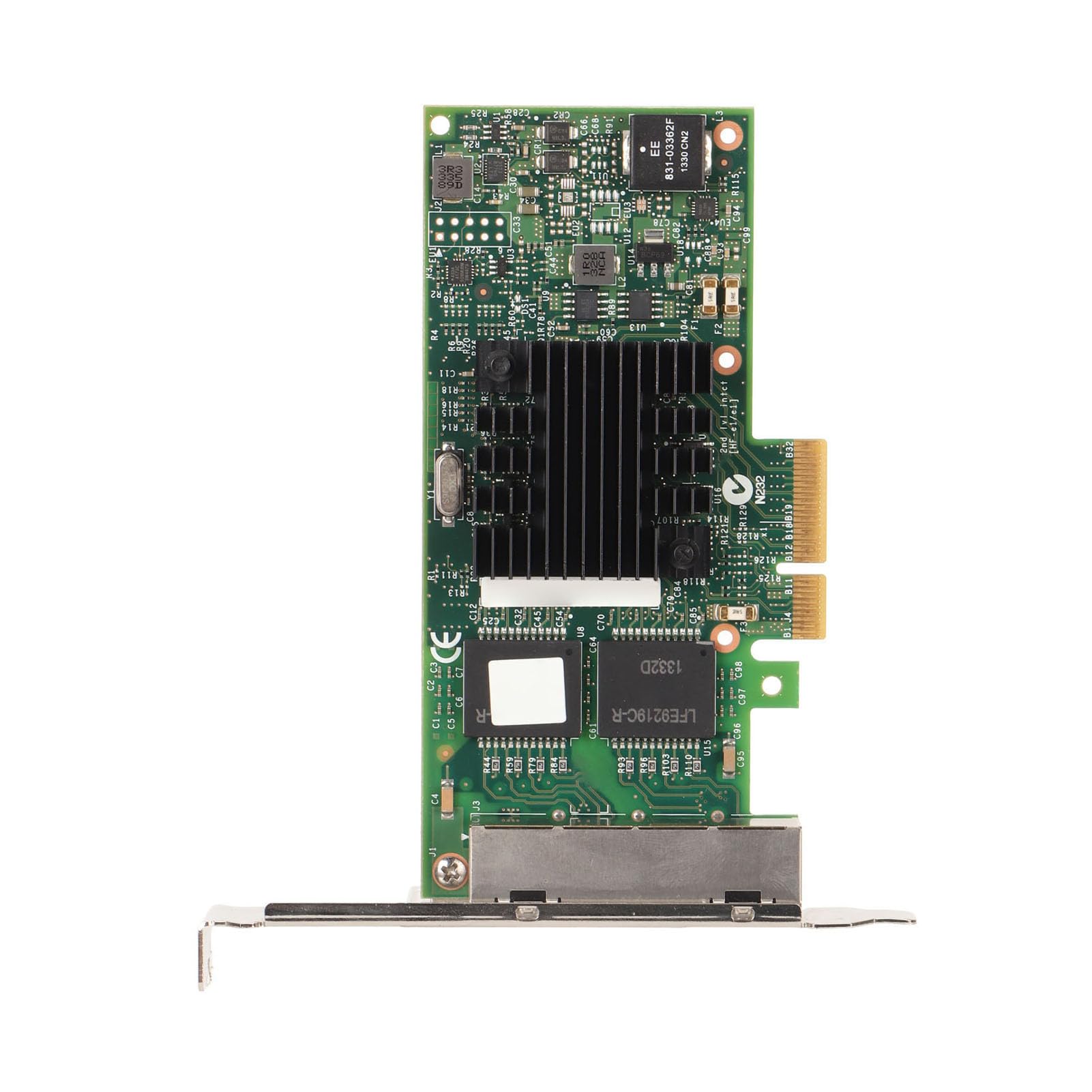 Tarjeta de red PCIe, tarjeta Gigabit Ethernet, 10 100 1000Mbps 4 puertos RJ45 5.0GT S Tarjeta LAN NIC de velocidad de interfaz para transmisión de servidor,