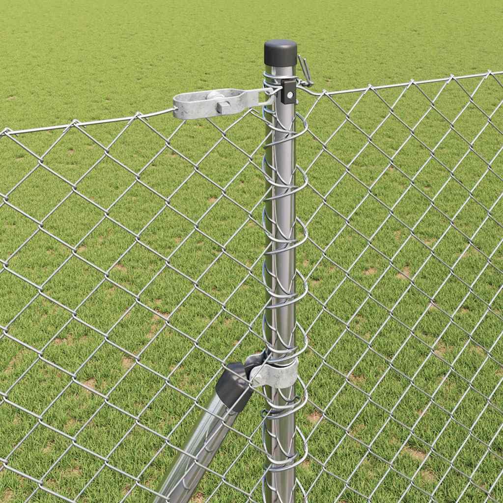 Set di pali per recinzione in acciaio, maglie da 40 x 40 mm, lunghezza 6 m, verniciati a polvere, resistenti alla corrosione, resistenti alle intemperie, facili da montare, per giardino e terrazza