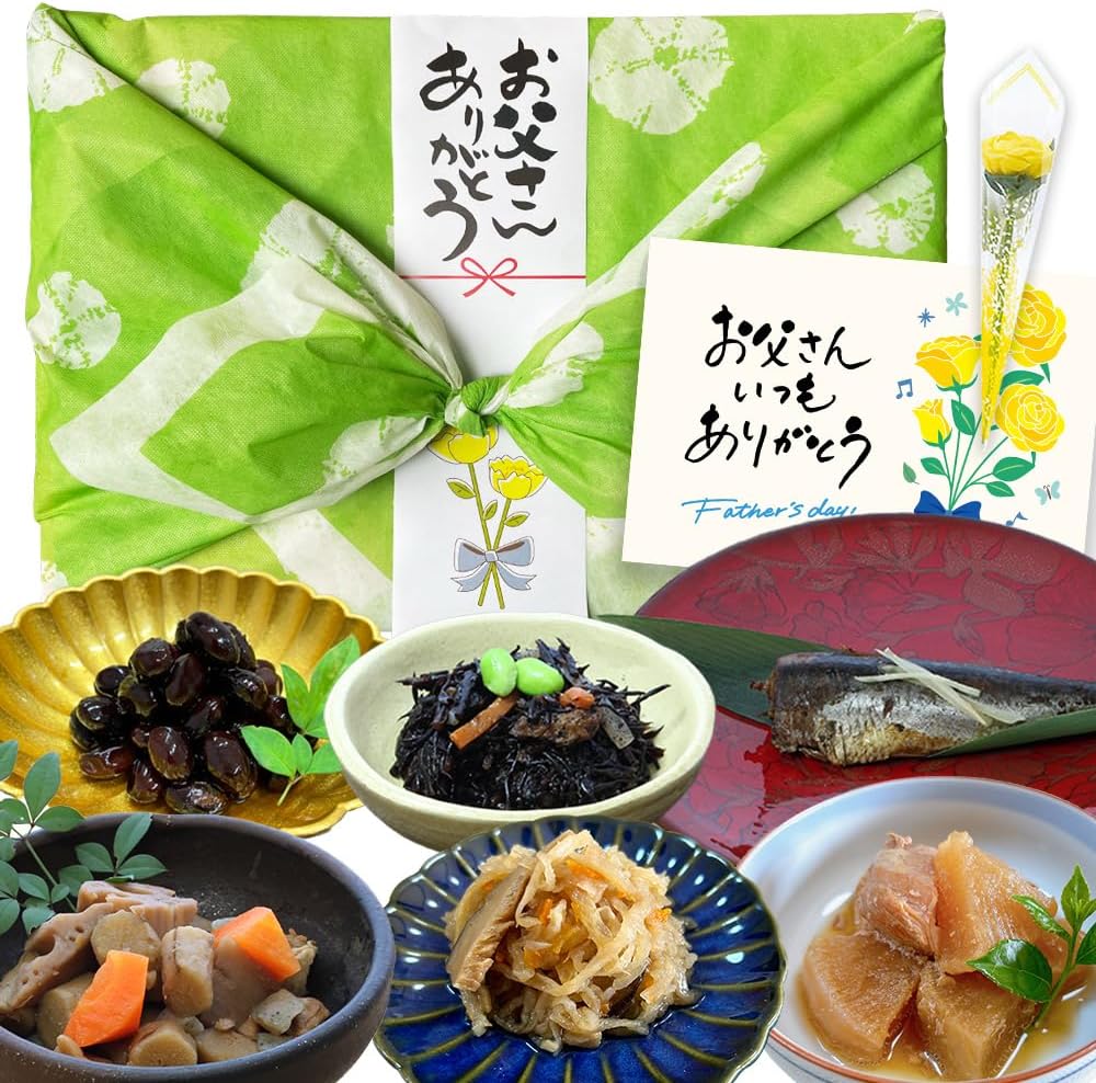 Father's Day Gift, Healthy Delicious Dishes, Gift Set, Snack Set, Evening Drinking, Message Card, Side Dishes, Assortment, Kyushu Hakata Obanzai Retort, Luxury Gourmet, Gourmet Gift
