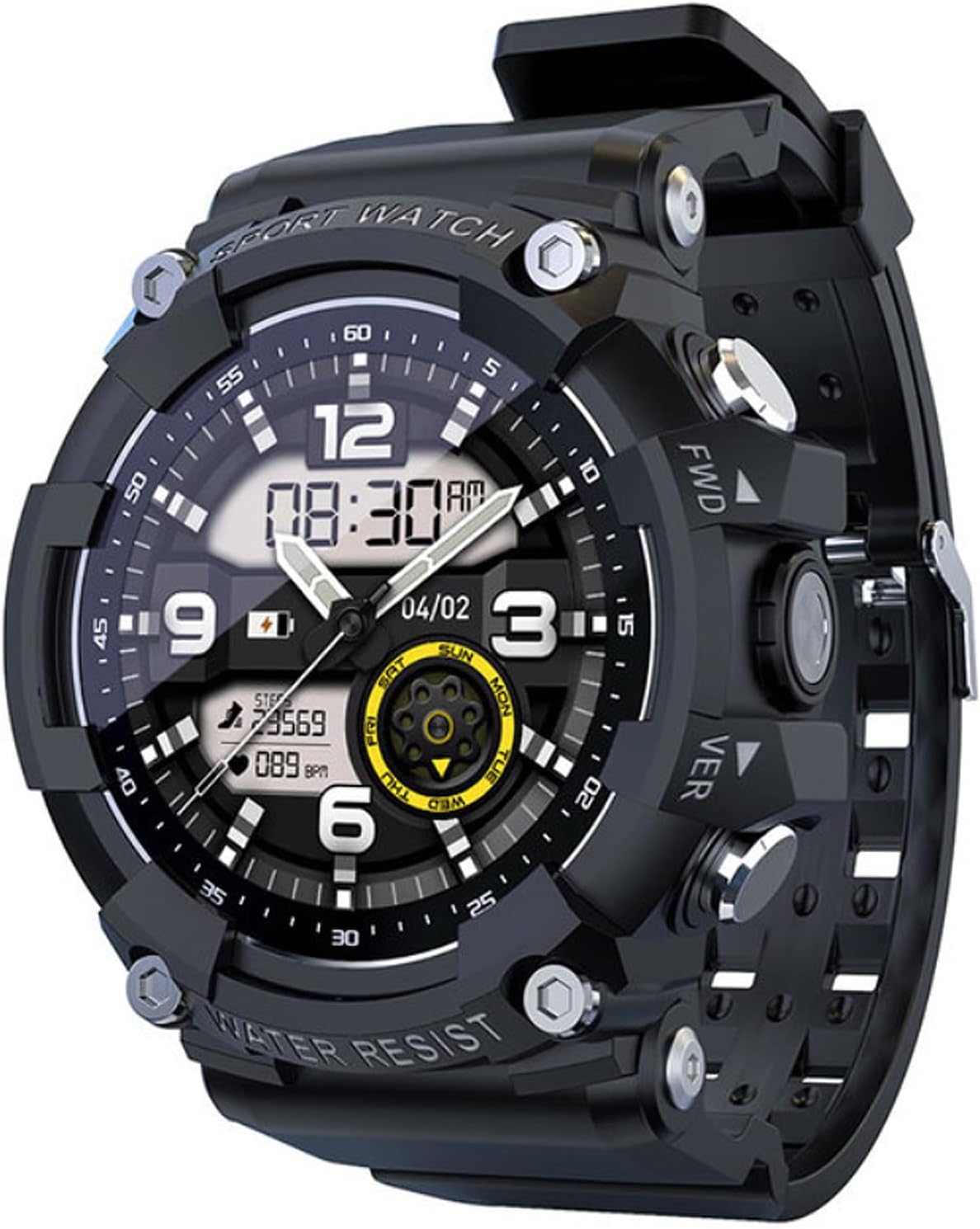 Oxsioeih Military Tactical Smart Watches for Men 1.28" 5ATM Waterproof Fitness