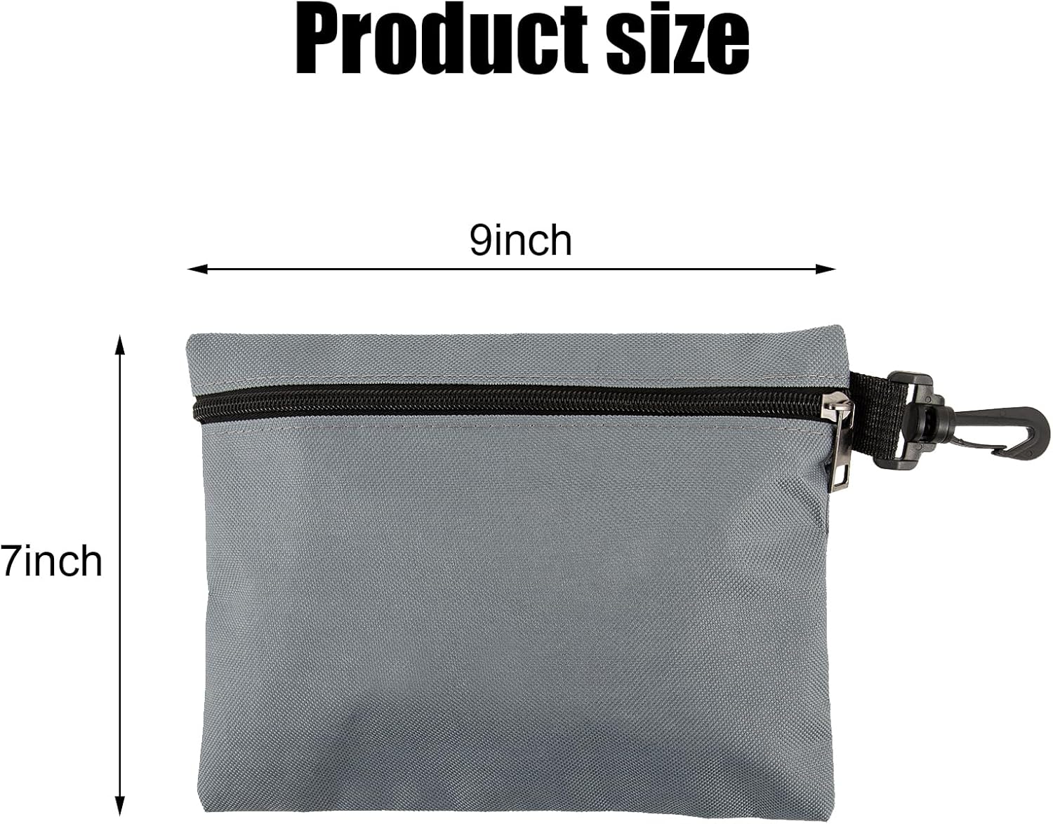 3 Pack Small Zipper Tool Pouch Utility Multipurpose Storage Organizer Durable 600D Oxford Waterproof Tool Bag with Carabiner Clip for Tools Stationary Pencil Case Pencil Bag