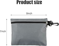 Vista 2 de 3 Pack Small Zipper Tool Pouch Utility Multipurpose Storage Organizer Durable 600D Oxford Waterproof Tool Bag with Carabiner Clip for Tools