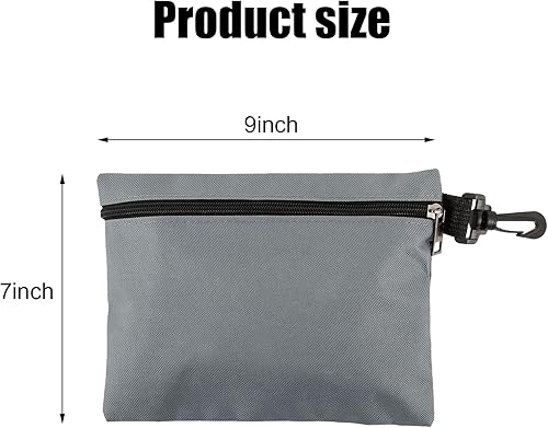 Miniatura 2 de Paquete de 3 bolsas de herramientas de lona, organizador de herramientas resistente con mosquetón, mini bolsas de herramientas para