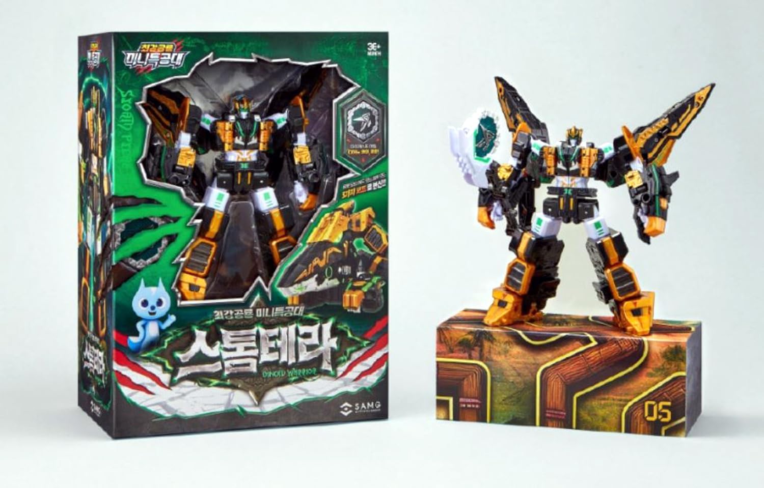 Miniforce Dinoid Warrior Storm TERA Green Headbot Pteranodon Transforming Dino Robot Car