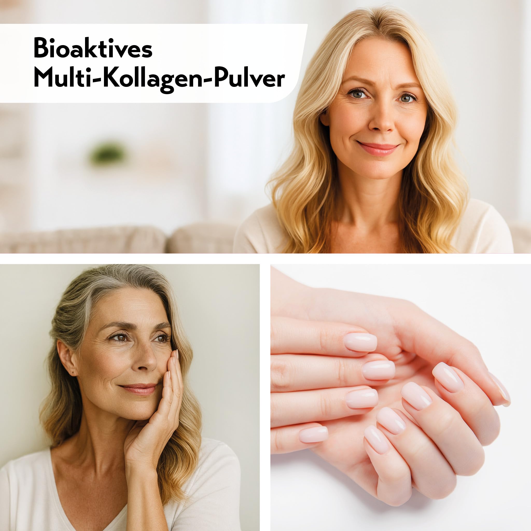 pureSGP® Multi Formula Kollagen Peptide: Reinstes Kollagen in Apothekenqualität - Spezialformel aus Rind, Fisch & Eierschale für ganzheitliche Unterstützung. Kollagentyp I, III, V & X - Mit Vitamin C