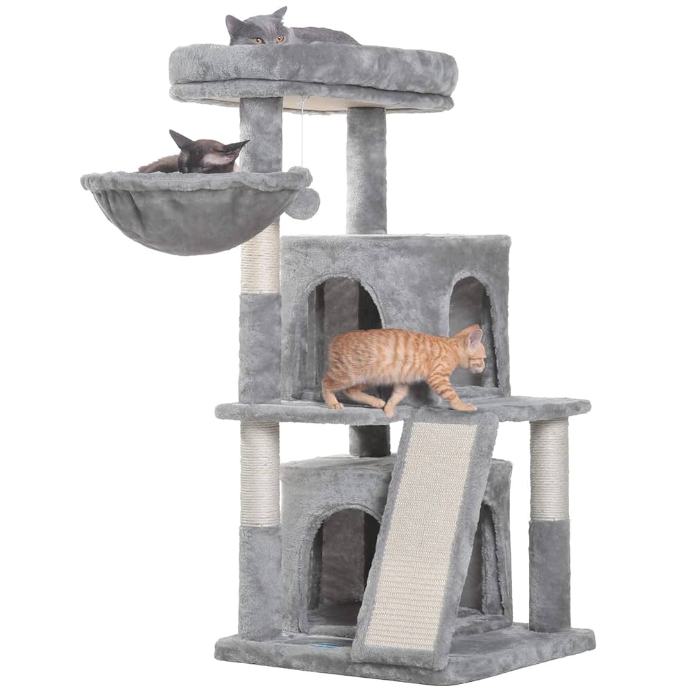木製台(いちょう) Amazon.com : Hey-brother Cat Tree, 53 inch Cat Tower for