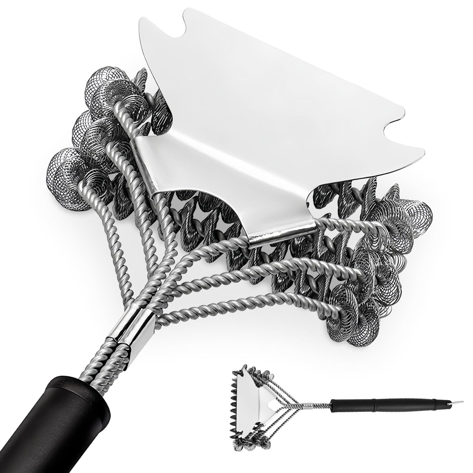 Barbecue Grill Brush, 43cm Long-Handled BBQ Cleaner Cleaning Brush