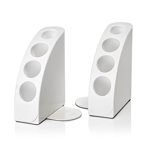 AdirOffice Sujetalibros inteligentes y organizador de escritorio de oficina, plástico resistente con parte inferior antideslizante, incluye pozos de