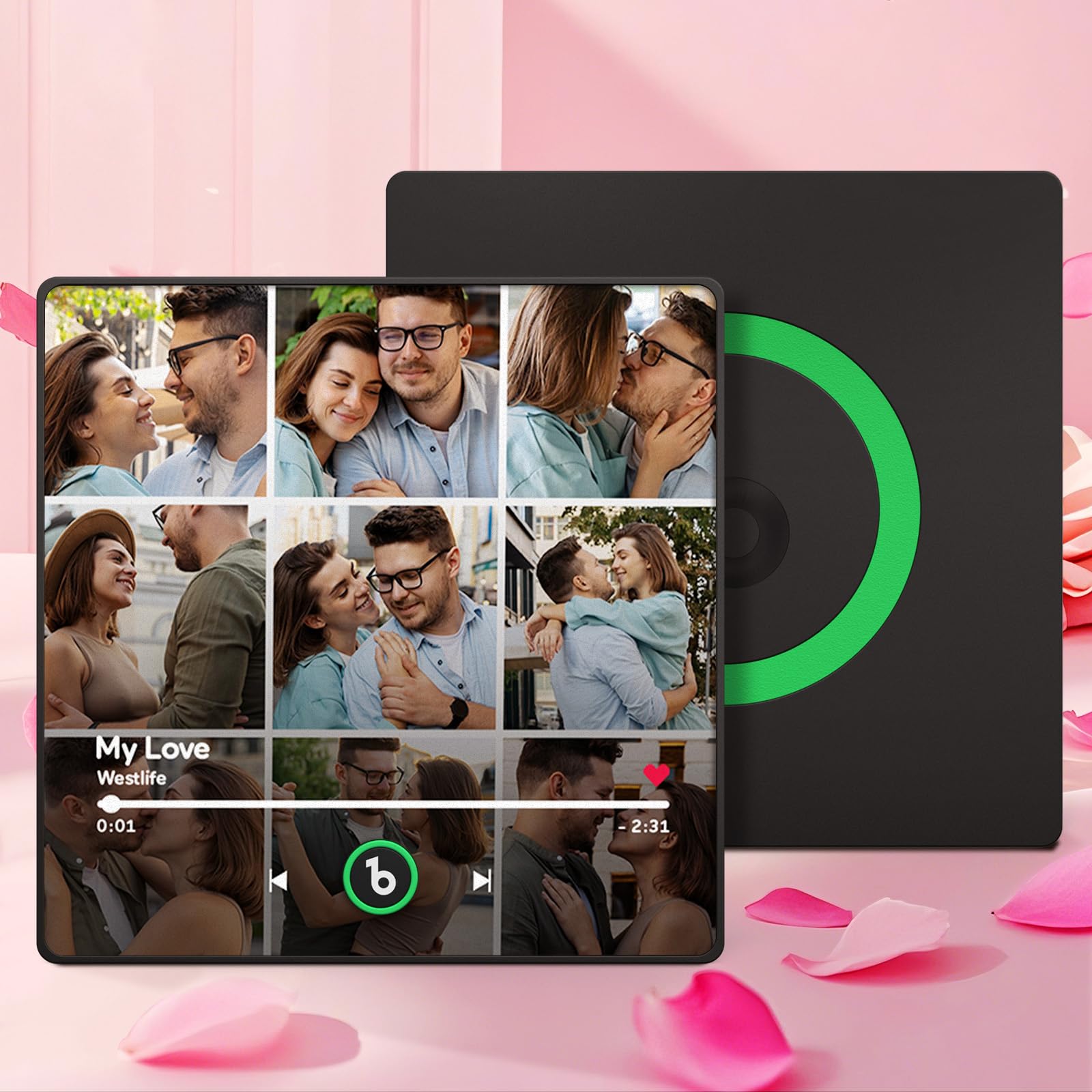 Imán de Refrigerador con Música Personalizado Reproductor de Música con Foto San Valentín Spotify Portada del Álbum Puede Reproducir Canciones Regalo para Parejas Navidad San Valentín, 4.0 Mejorado