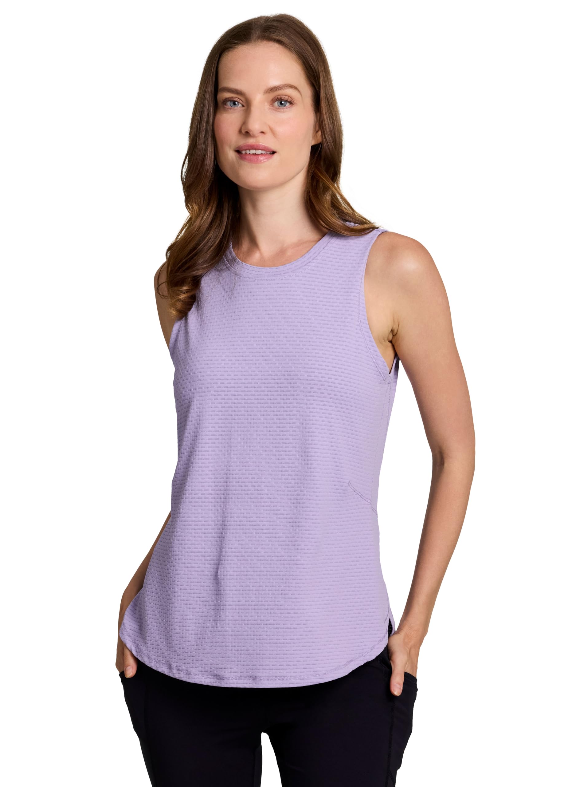 RBX Active Womens Workout Top Bubble Mesh Quick Drying Performance Training Gym Crewneck Tank Top for Women