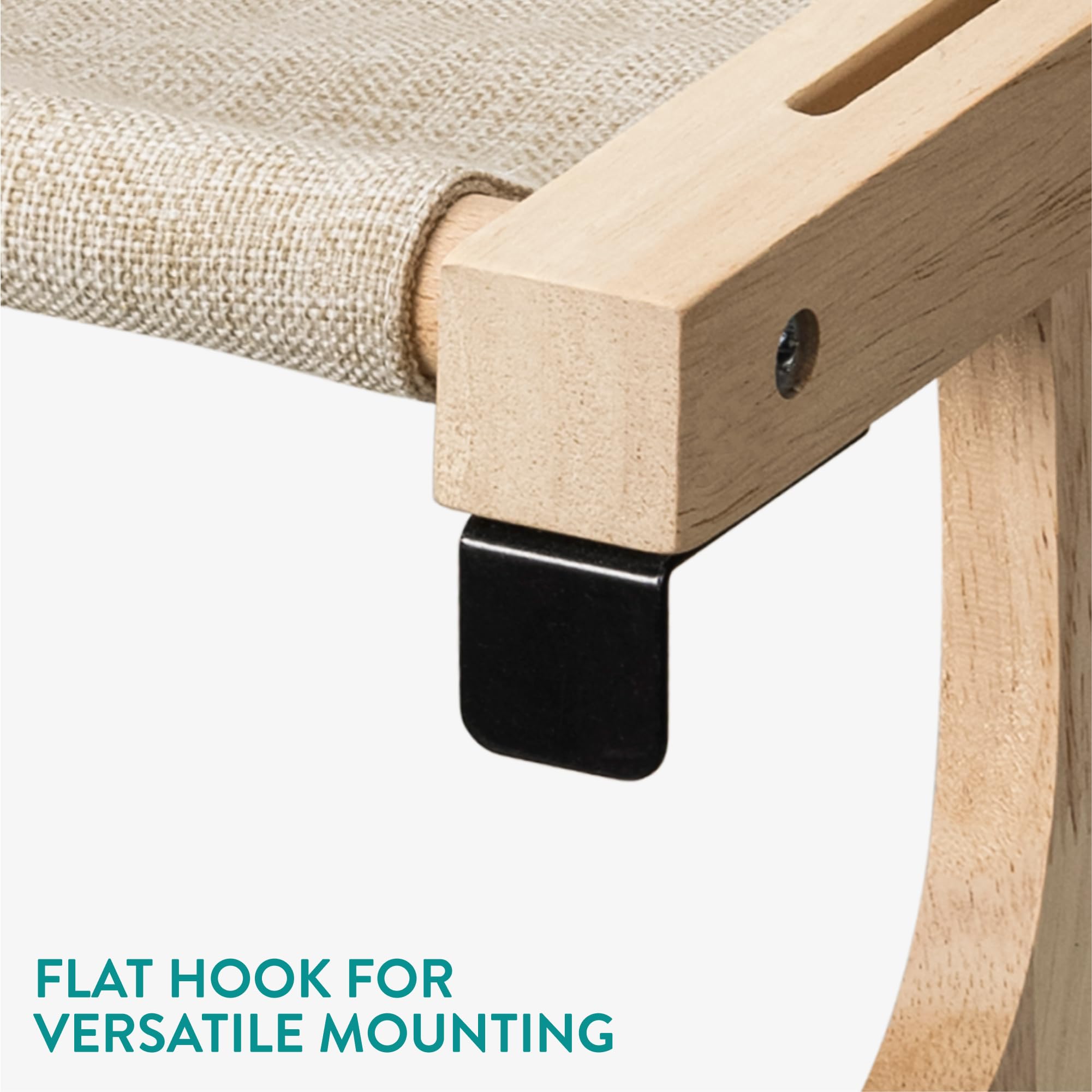 Navaris Cama Colgante para Gatos - Hamaca Gato Ventana de Madera - Instalación sin Herramientas - Estante para Gato MAX. 14 kg - Cama para Gatos de 55 x 38 x 17 cm