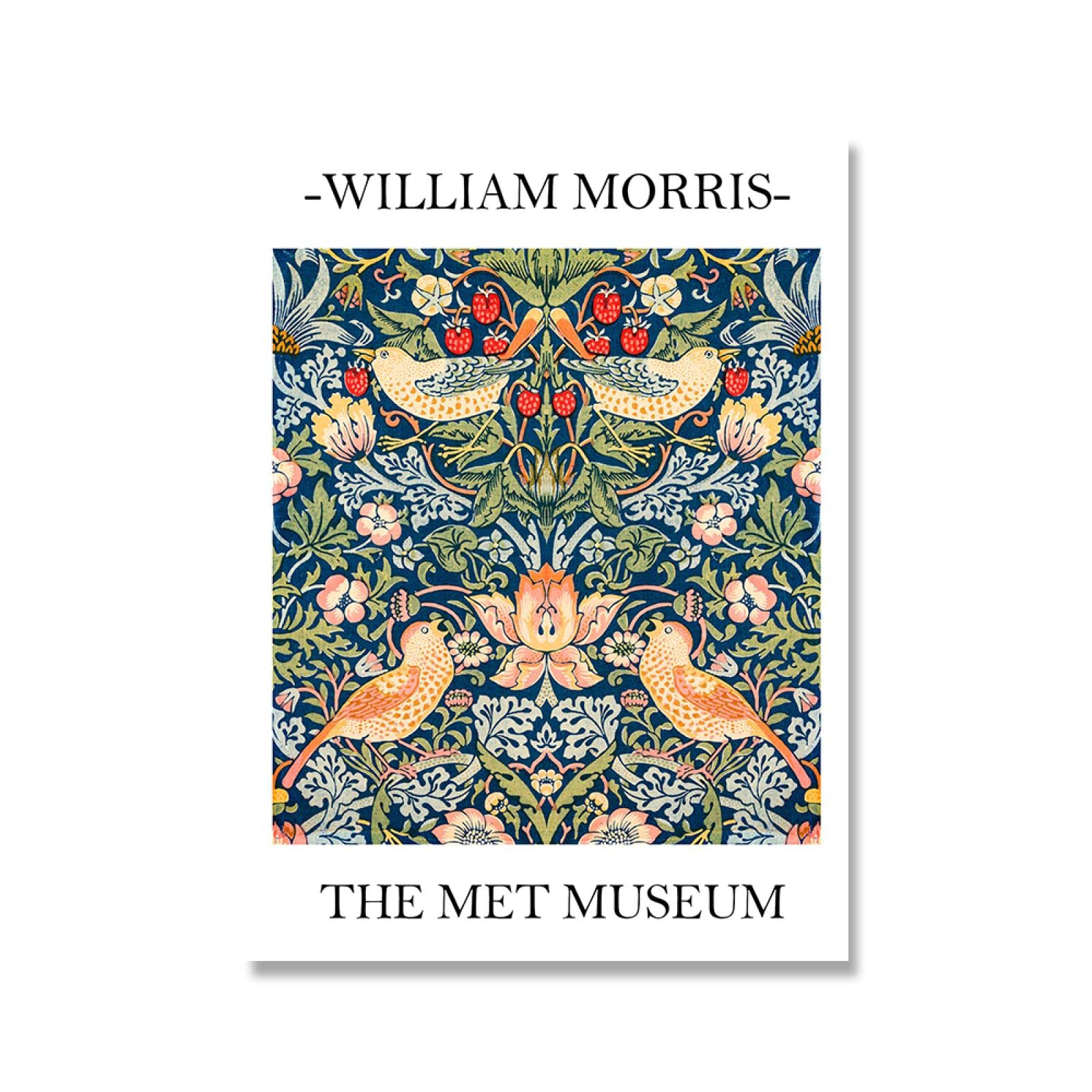Dittelle William Morris Stampa su Tela Victoria and Albert Museum Exhibition Poster London Underground Art Nouveau Pittura Decorazione Della Parete 60x80 cm-3 Pezzi Senza Cornice