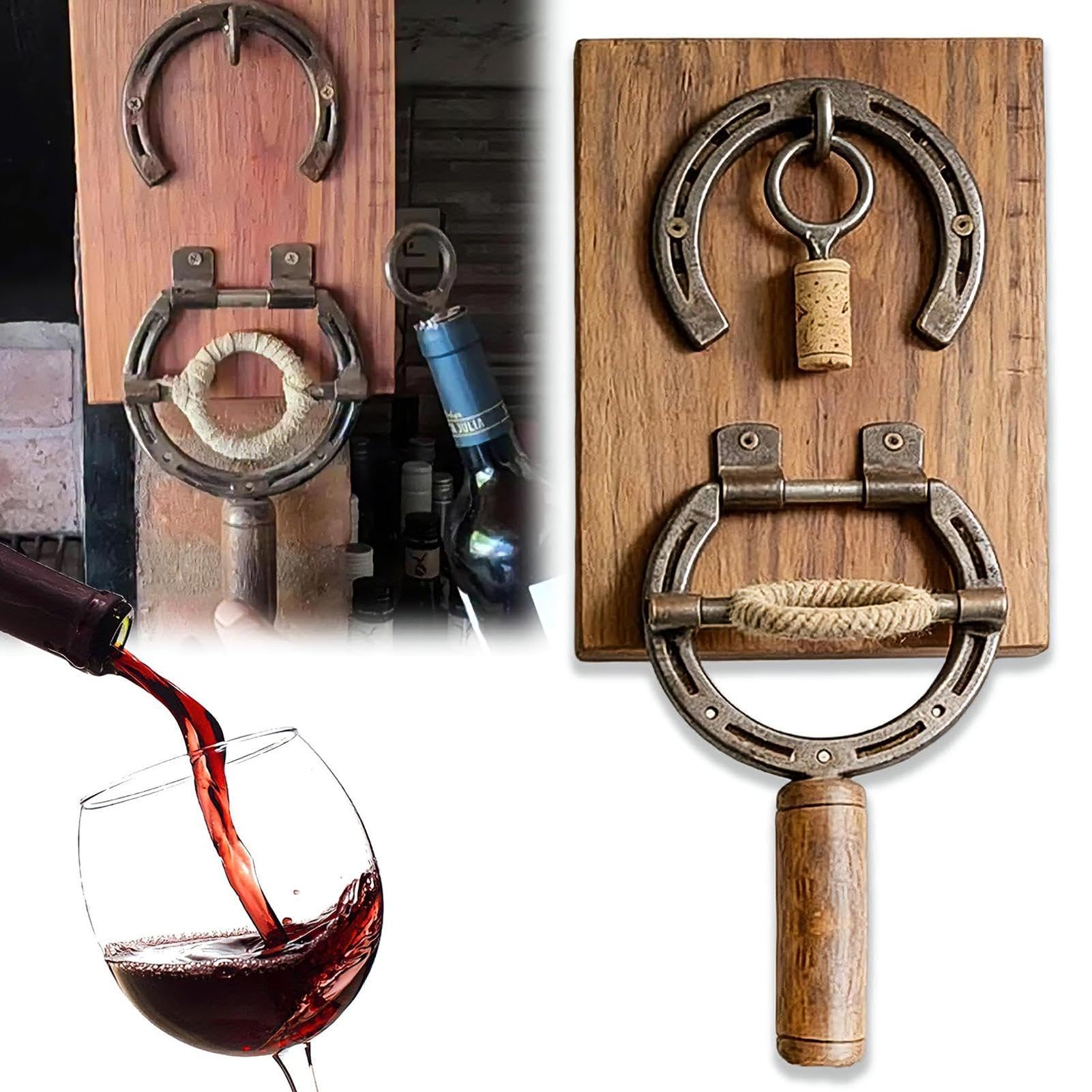 Apribottiglie da parete a ferro di cavallo vintage
