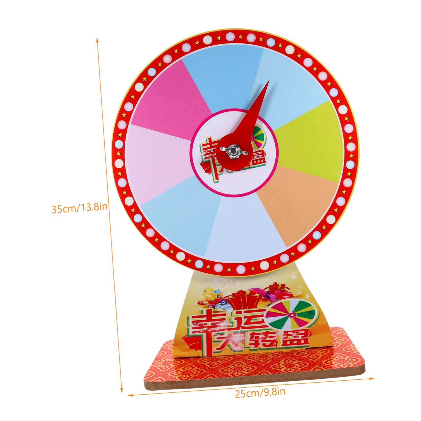 Cabilock Fortune Rotating Prize Wheel Wall-mounted Raffle Game Turntable Perfect Party Game Prop