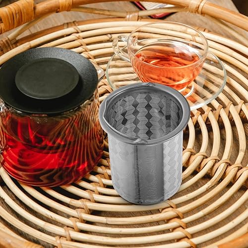 Miniatura 9 de Luxshiny 3 coladores de té para tetera de té suelta de repuesto de malla de acero inoxidable filtro infusor de té 2.8 in filtro de cesta de té para