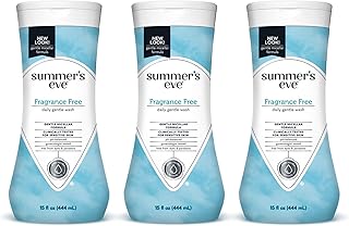Summer's Eve Fragrance Free Gentle Daily Feminine Wash, pH Balanced, 15 fl oz, 3 Pack