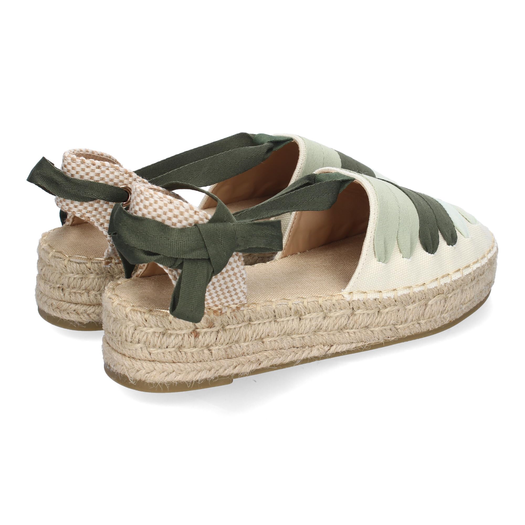 Alpargarta Plana Estilo Valenciana para Mujer, Comodas y Elegantes, Diseno Moderno con Cintas en la Pala Decorativas y Cierre de Cintas al Tobillo, Ideales para Primavera-Verano.