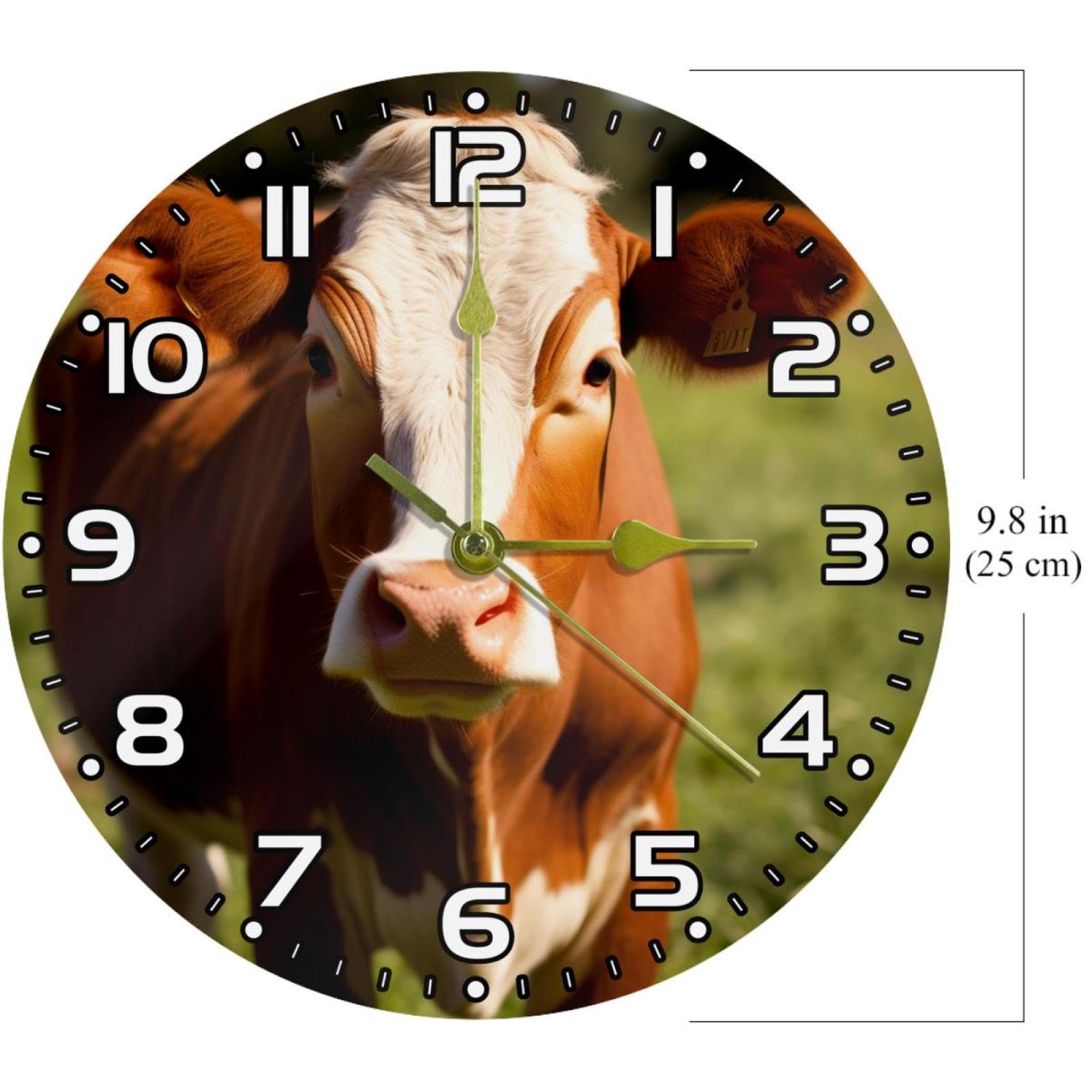 Amazon.co.jp: 壁掛け時計、現代時計電池式,ファームブラウンカウ
