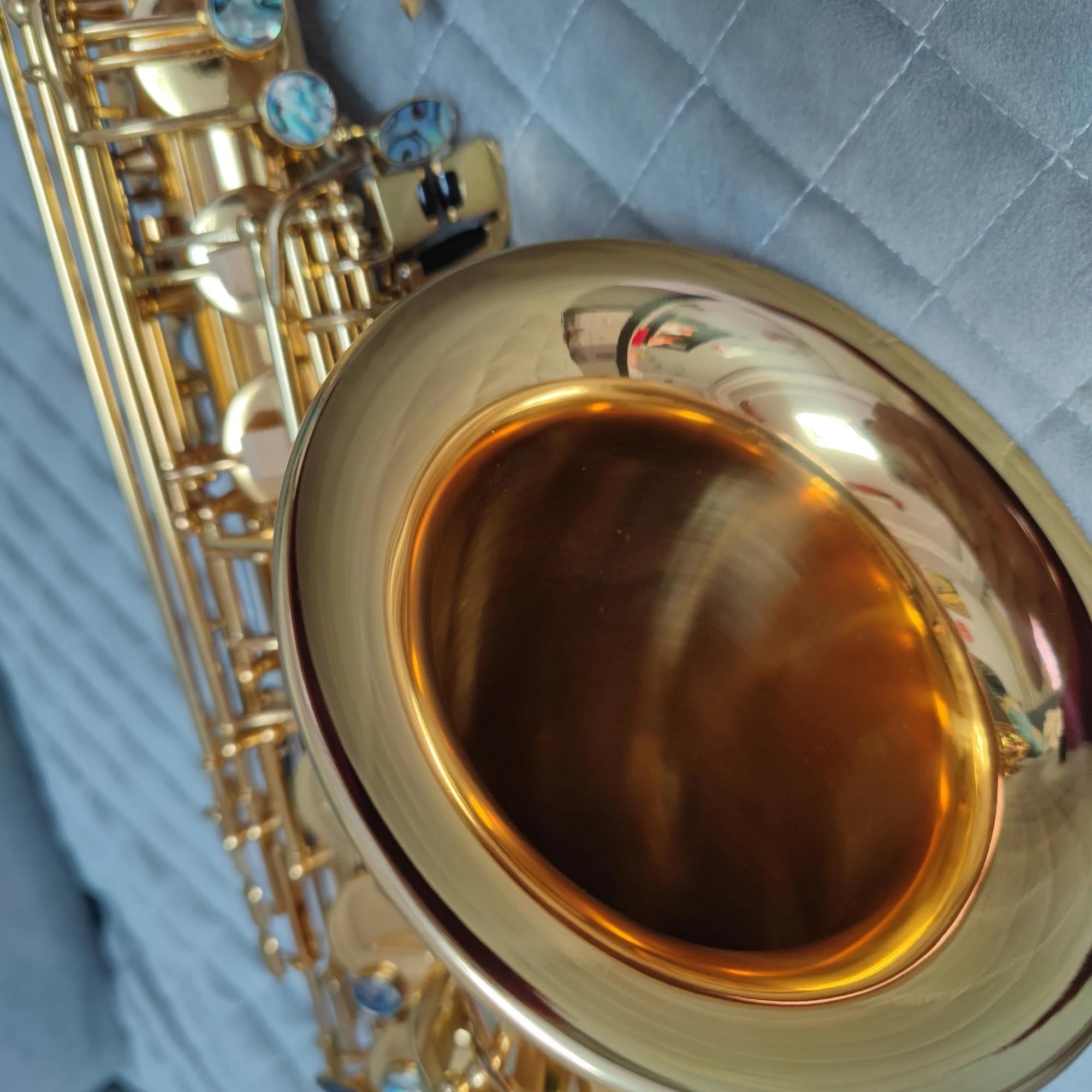 Sassofono Classico Bb Sassofono Tenore Professionale Con Doppia Costola Di Rinforzo In Abalone Key Tone Sax Tenore(Bag B)