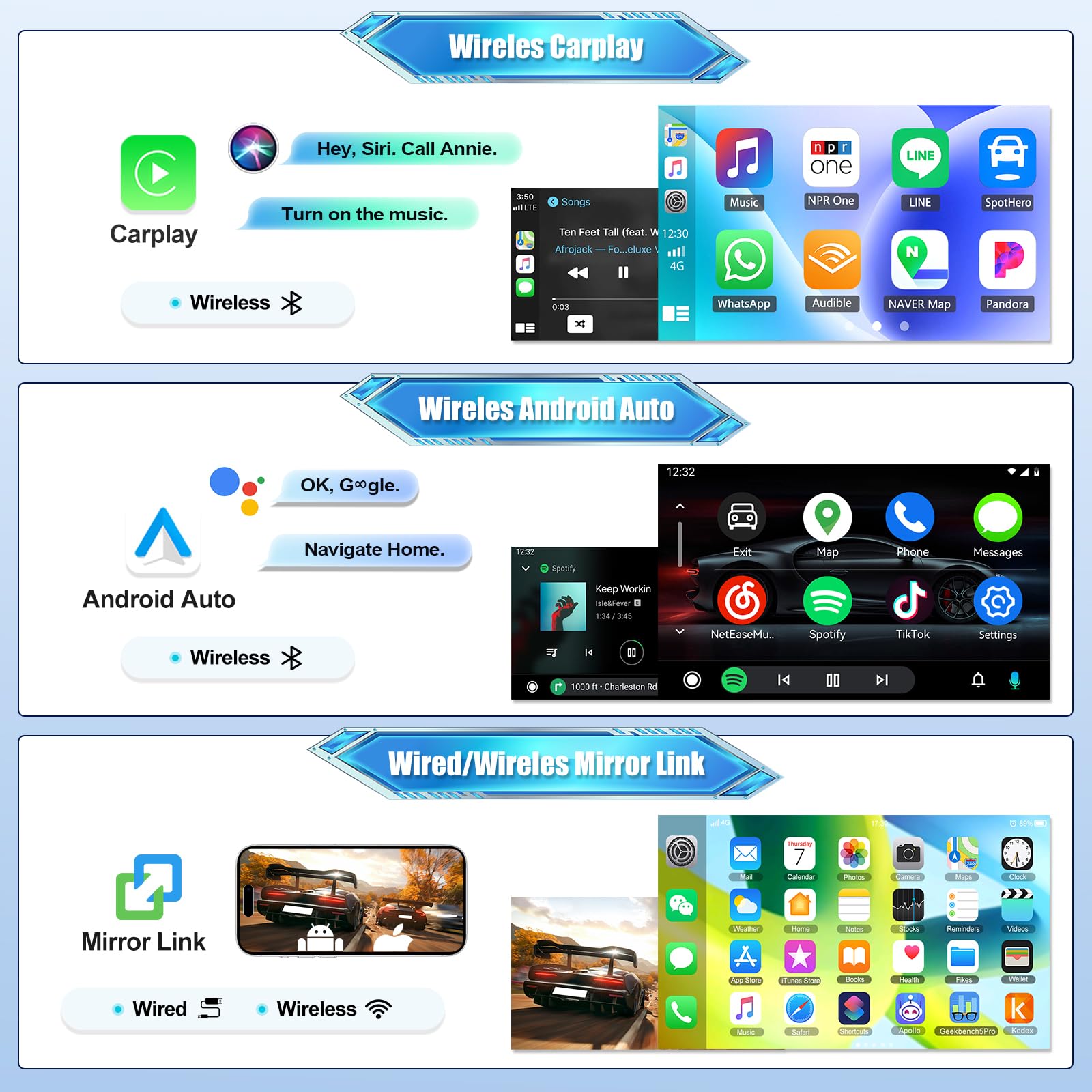 Android 15, 4G+128G CAMECHO Autoradio per FIAT Bravo 2008-2013 con Carplay Android Auto, 9 Pollici 2Din Stereo Auto Bluetooth con GPS WiFi FM/RDS EQ SWC Retrocamera&MIC, per FIAT Bravo 2008-2013