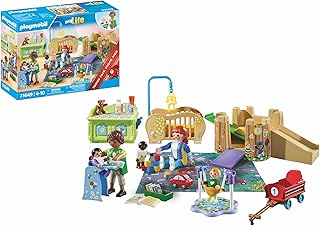 Comprar PLAYMOBIL MyLife Promo Pack 71649 Set Primera Infancia, Incluyendo Cinco Figuras, Torre de Juegos, tobogán y Muchos Accesorios adorables, Juguetes para niños y niñas a Partir de 4 años