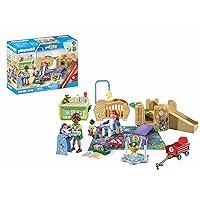 PLAYMOBIL MyLife Promo Pack 71649 Area giochi dell'asilo, con cinque personaggi