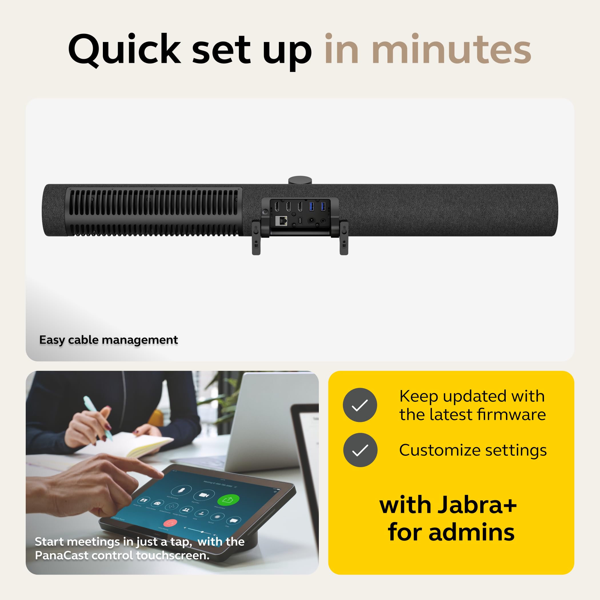 Amazon.com: Jabra PanaCast 50 Video Bar System - All-in-one