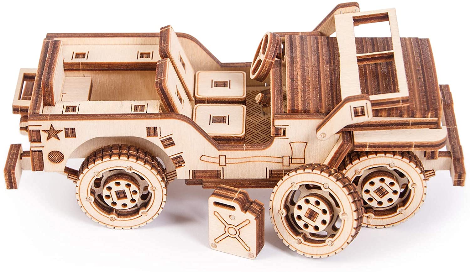 Amazon.co.jp: Wood Trick SUV 車 ミニ3D木製パズル 大人と子供向け