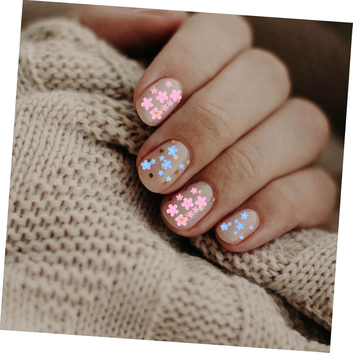 25packs Flower Nail Charms for Nail Art Decorative Manicure Accessories Designs for Home Salon