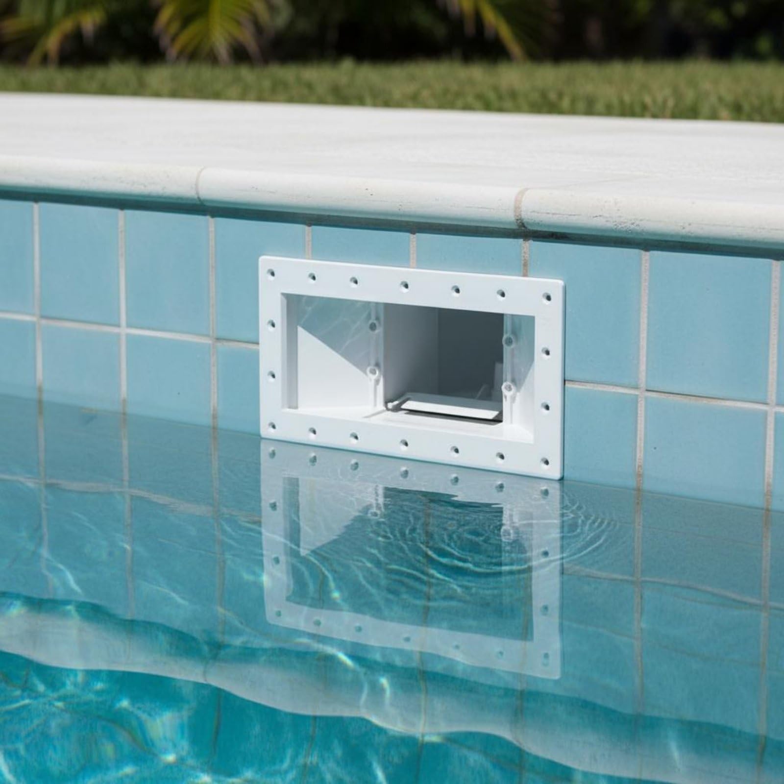 Skimmer de Piscina Recogedor de Residuos Filtro Aspirador Flotante Canasta Profunda para Mantenimiento Sencillo Adecuado para Uso en Piscinas Familiares y Comerciales, A9002bx