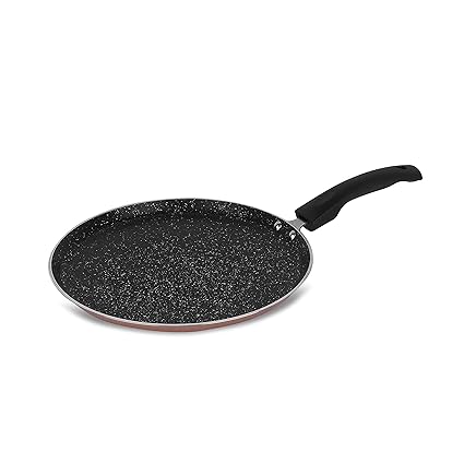 Palomino Aluminium Induction Base Tawa | Dosa Pan | Pancake Pan | Griddle | Cookware for Induction | Non-Stick Flat Tava | Heavy Duty Griddle Compatible with Induction (Copper-Color, 25CM)