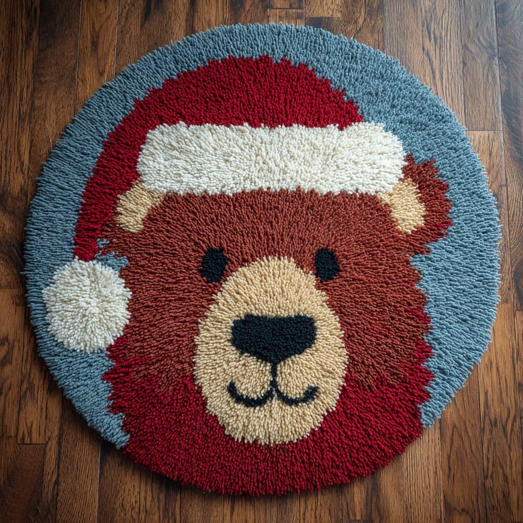 AMBATTERY Latch Hook Rug Kit Latch Hook Kits for Adults,Animal Bear
