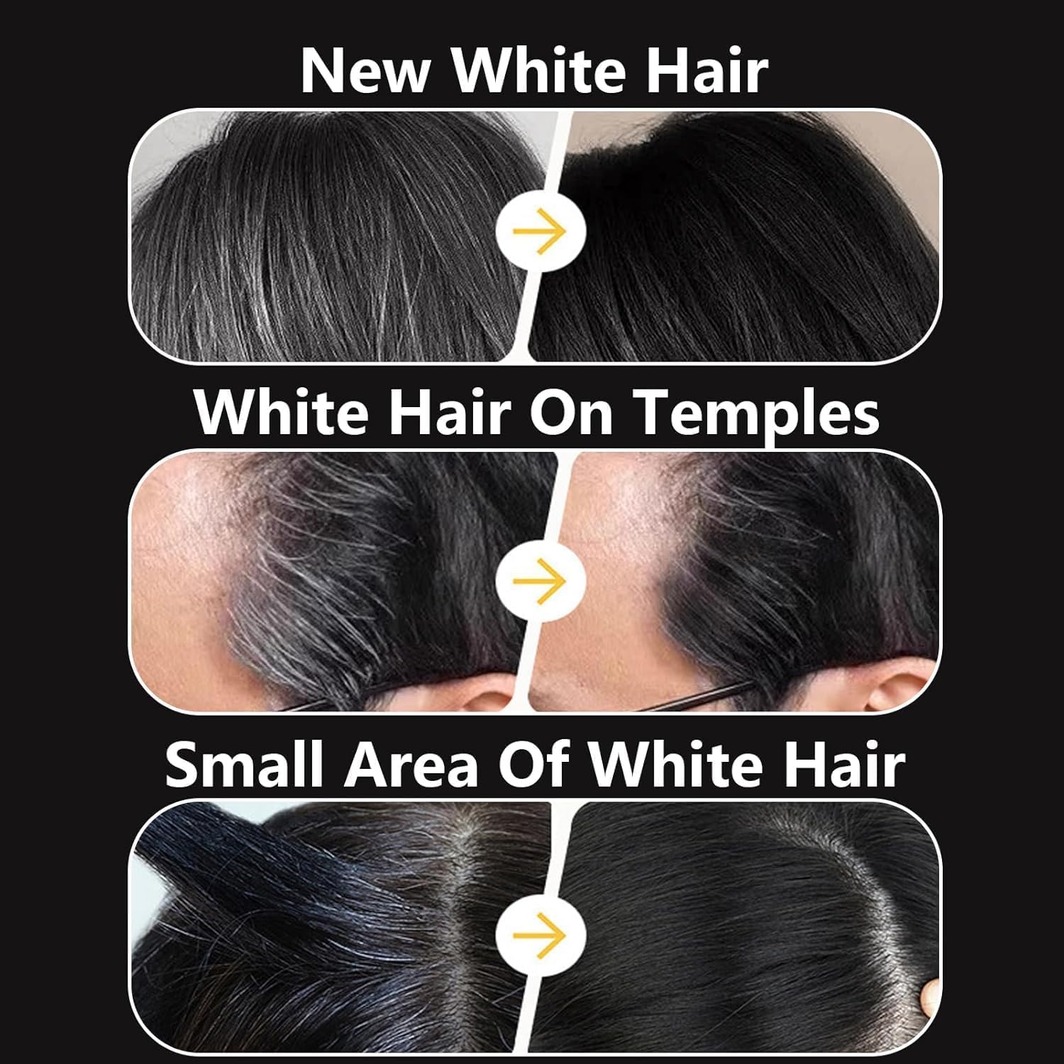 CloudBliss Temporary Hair Dye Stick for Adults, Quickly Covers Dry Hair Effectively, Easy to Apply And Wash Out, Easy Application for All Hair Types, Hair Dye Stick (Black, 20 g) 2