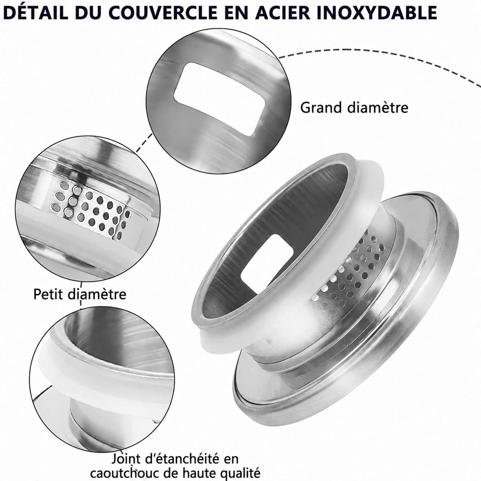 Lot de 2 Carafes en Verre Borosilicate 2 L avec Couvercles Inox