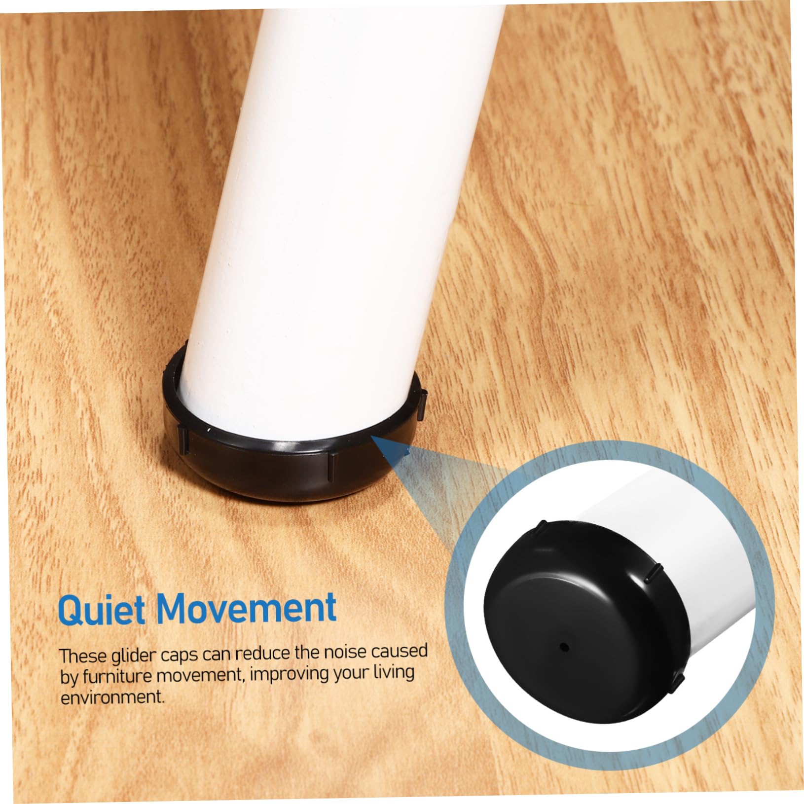 Homoyoyo 96pièces Patins De pour Meubles Embouts Glisseurs pour Chaises Et Tables du Bruit Et Glissement Facile sur Sols Durs Et Tapis