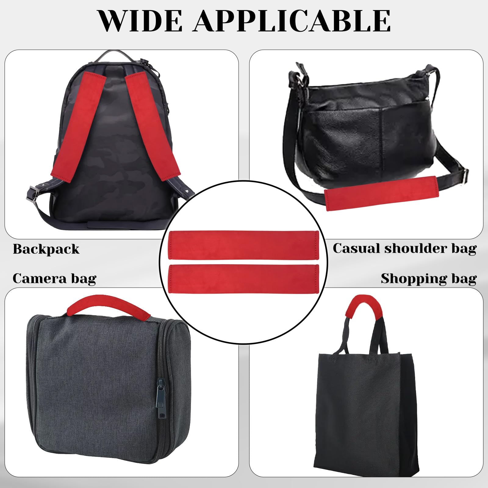 Paquete de 2 almohadillas universales para cinturón de seguridad de coche, funda suave para cinturón de seguridad para hombro, almohadilla para cuello, protector de correa de seguridad para