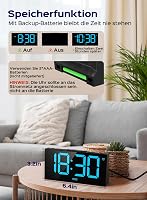 GOLOZA Digitális Ébresztőóra - Nagy Kijelzős LED Óra, USB Töltő, 4 Fényerő, Automatikus Fényerőszabályzás, Szundi Funkció, Kék 6