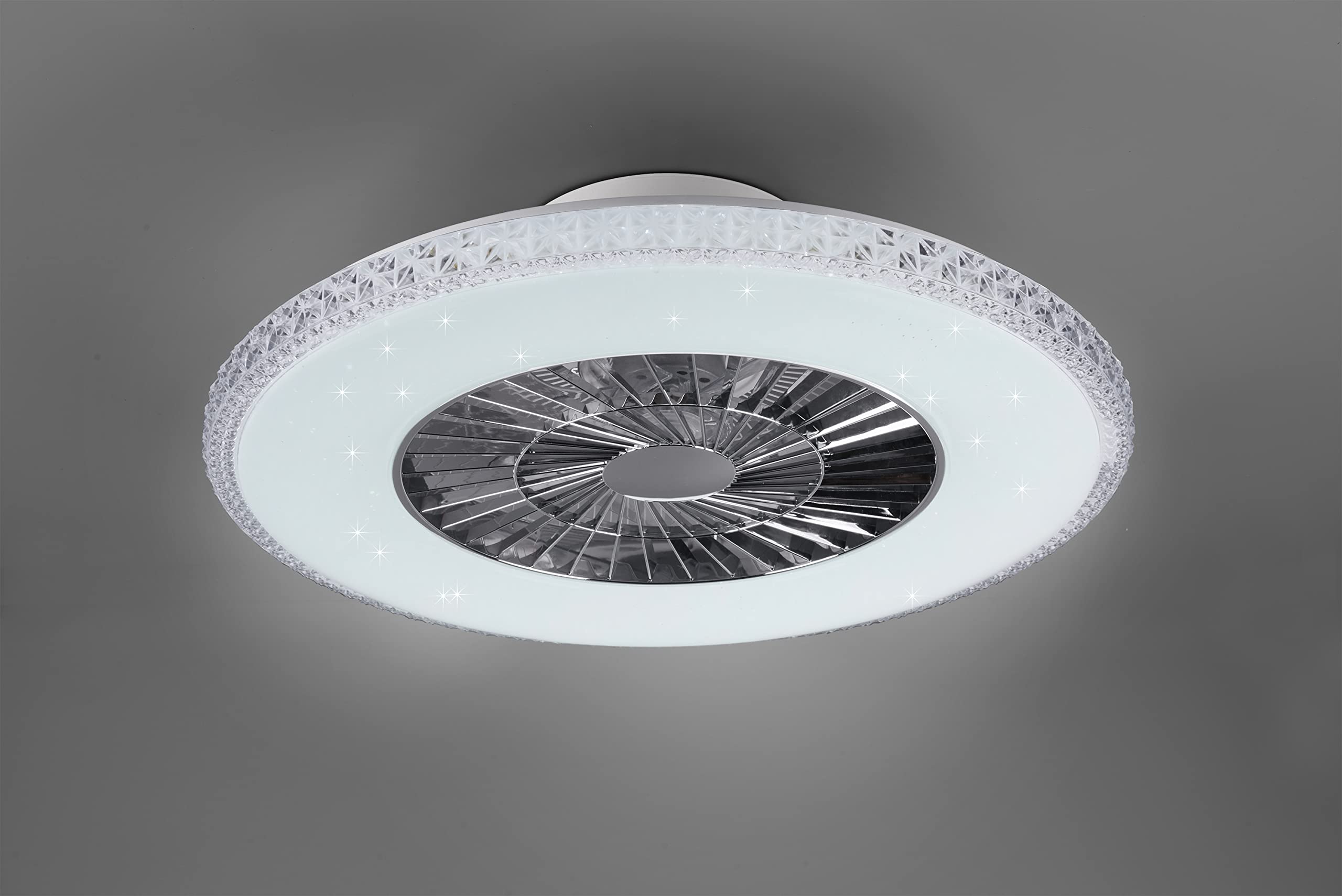 Ventilatore LED da soffitto effetto stella TELECOMANDO Lampada Daylight dimmerabile Reality Lights R62412106
