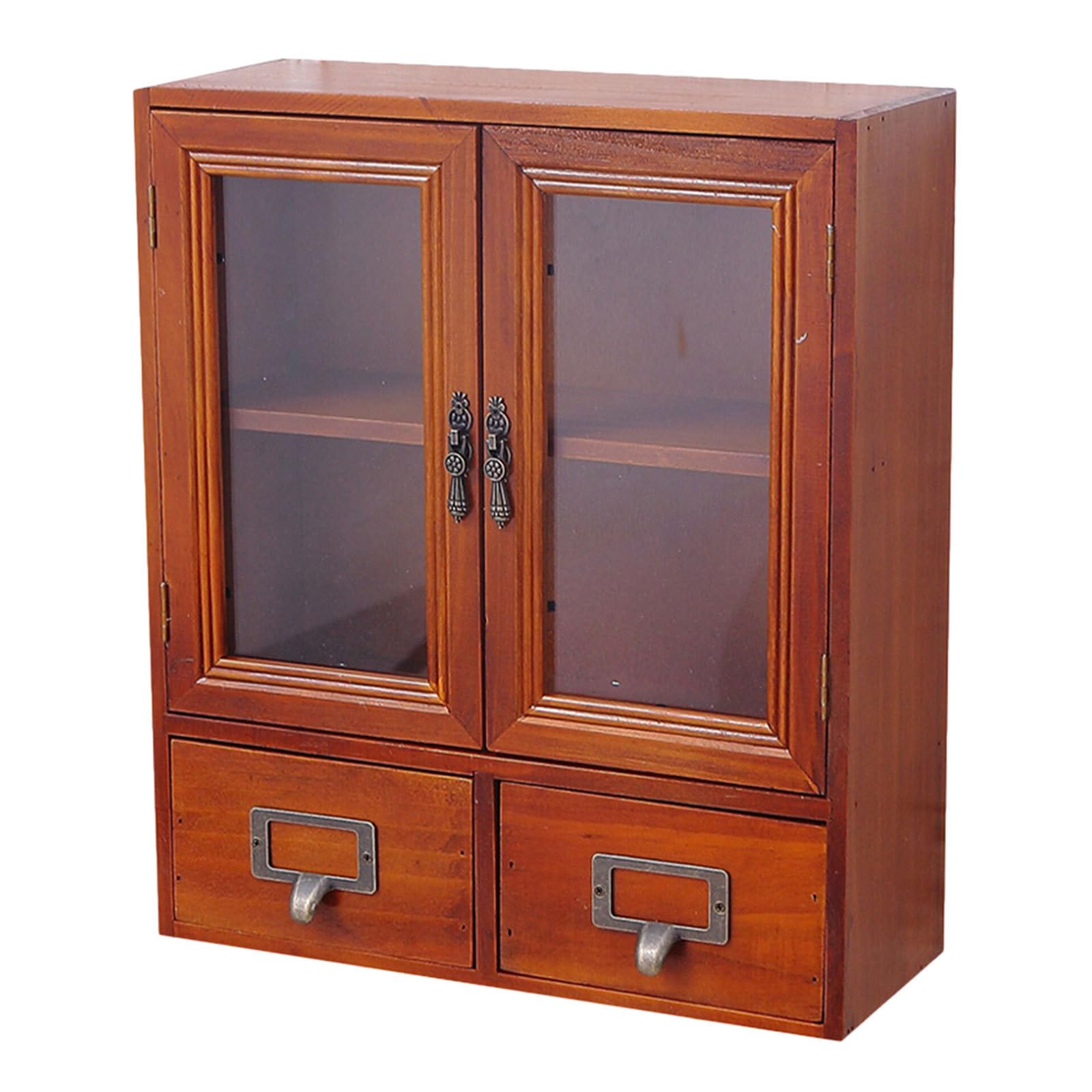 Vintage Credenza con Doppia Porta e Cassetti in Legno Cucina | Organizzazione e Conservazione, Struttura Robusta, Facile Manutenzione, per Sala da Pranzo e Camera