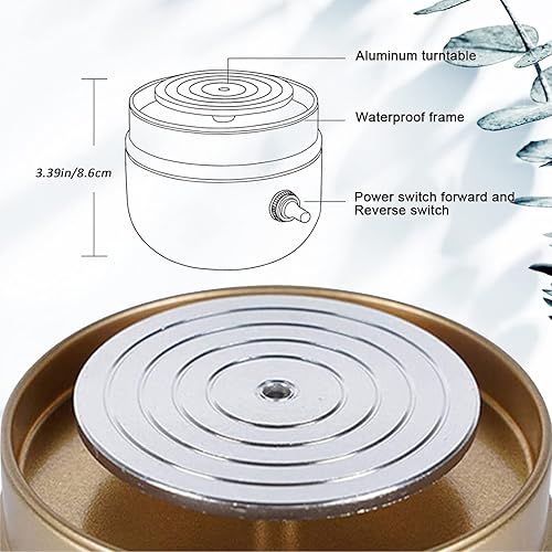 Miniatura 3 de Mini máquina eléctrica de rueda de cerámica, rueda de cerámica DADO DIDO con bandeja, rueda de cerámica de velocidad ajustable y 8 herramientas de