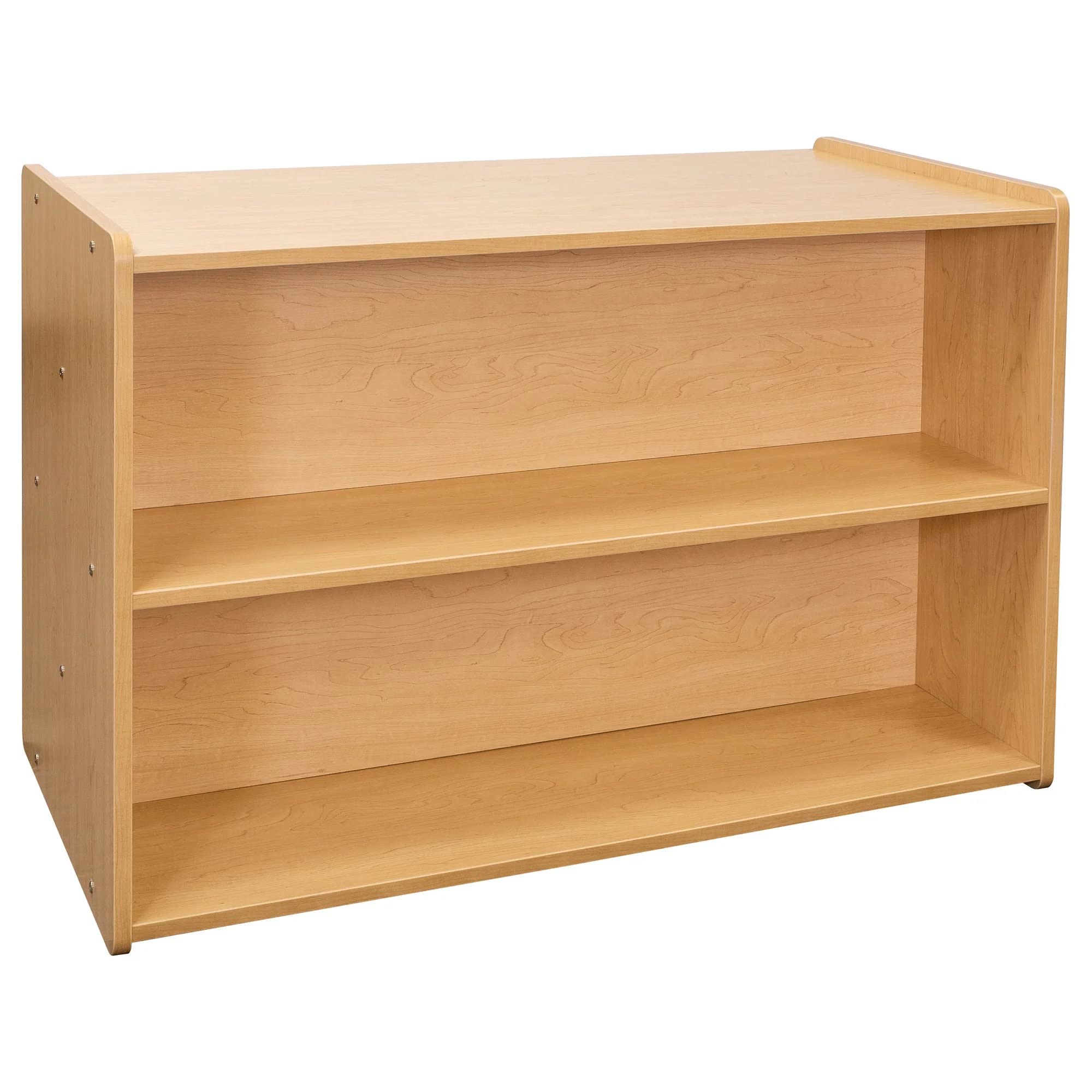 Tot Mate Preschool Double-Sided Wooden 2-Shelf Storage Organizer - Classroom Furniture for Daycare and Playroom, 46