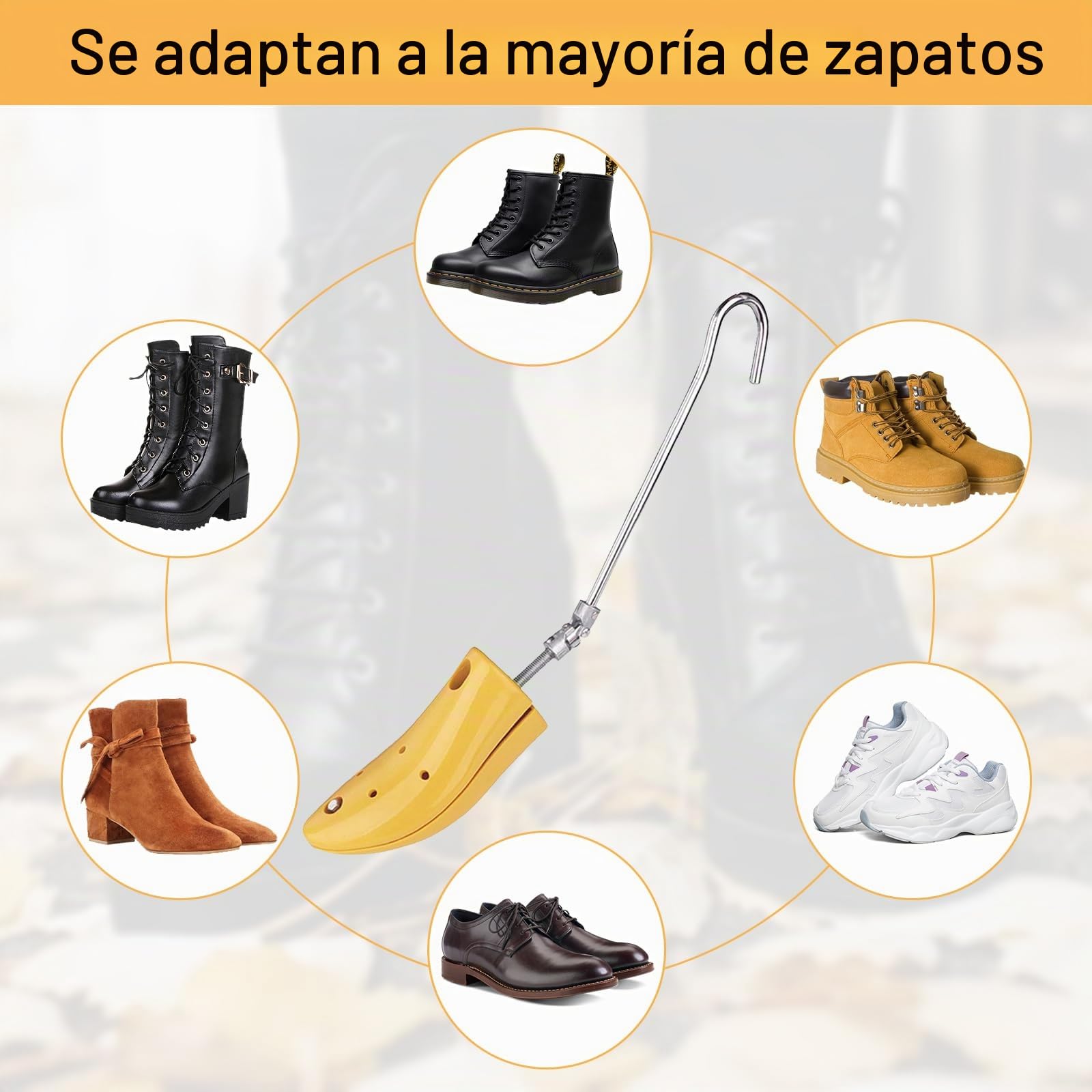 Zimoer Profesional Estirador de Zapatos, Ajustable Altura Hormas de Plástico, Hormas para Zapatos para Hombre y Mujer, Ensanchador de botas para pies gruesos, Hormas de zapatos ajustables, 40-47